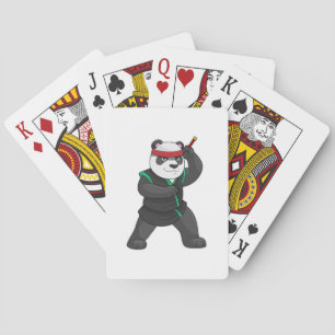 Jeu De Cartes Panda comme Ninja en costume