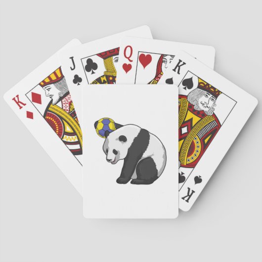 Jeu De Cartes Panda dans les sports de handball (dos)