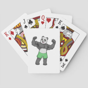 Jeu De Cartes Panda en Bodybuilder au Bodybuilding