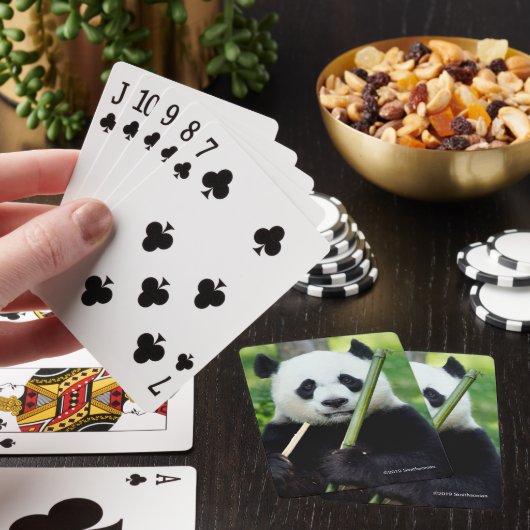 Jeu De Cartes Panda géant tenant le bambou (In Situ)