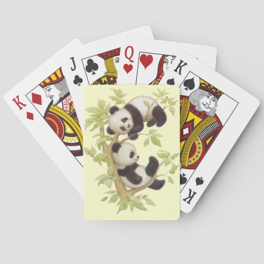 Jeu De Cartes Panda joue dans un arbre (dos)