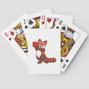 Jeu De Cartes Panda rouge à l'amour avec coeur.PNG