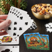 Jeu De Cartes Panda roux rétro pixel art 8 bits (In Situ)