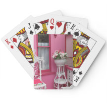 Panier à fleurs blanches sur rose - Martha's Viney