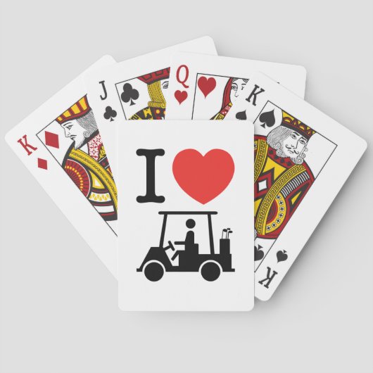 Jeu De Cartes Panier de golf I Heart (Love) (dos)