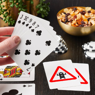 Jeu De Cartes Panneau d'avertissement de robot médical futuriste