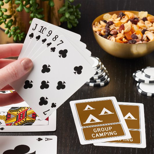Jeu De Cartes Panneau de camping de groupe