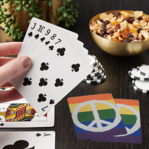 Jeu De Cartes Panneau de Paix Arc-en-Ciel Jouer aux cartes