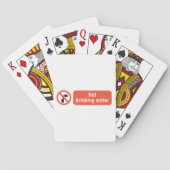 Jeu De Cartes Panneau de sécurité pour eau non potable (dos)