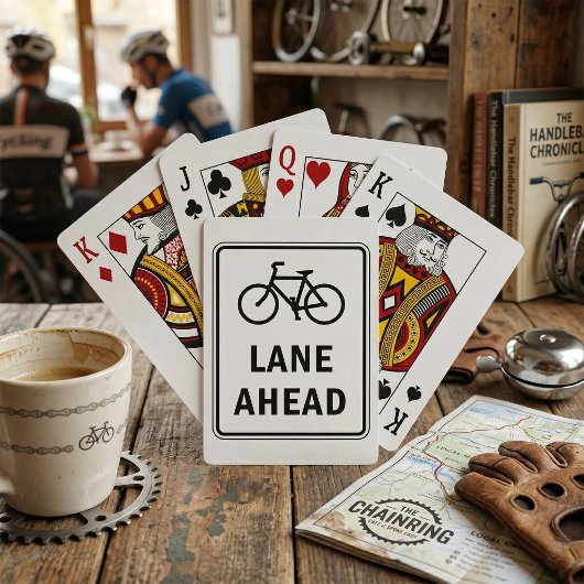 Jeu De Cartes Panneau de voie devant Cyclisme Sécurité routière