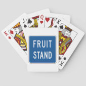 Jeu De Cartes Panneau routier du socle de fruits (dos)