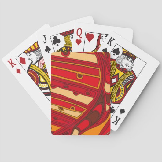 Jeu De Cartes Panneaux orange Abstraits (dos)