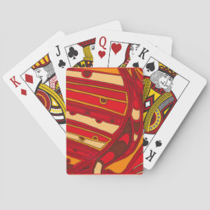 Jeu De Cartes Panneaux orange Abstraits