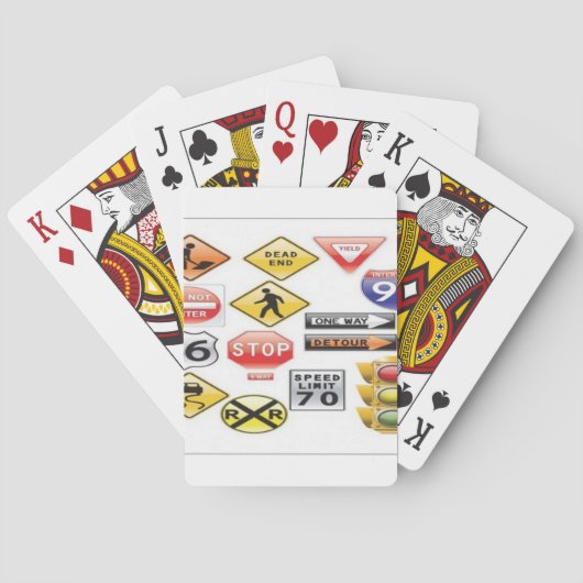 Jeu De Cartes Panneaux routiers et conception de feu de (dos)