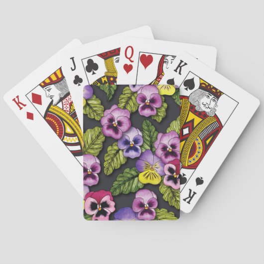 Jeu De Cartes Pansies Floral Playing Cartes (dos)