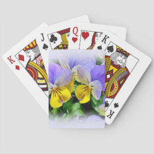 Jeu De Cartes Pansies jaune et violet