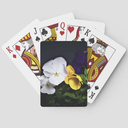 Jeu De Cartes Pansies jaune et violet blanc (dos)