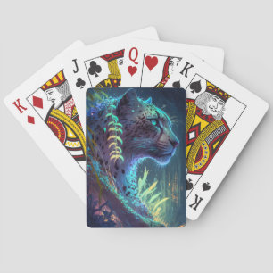 Jeu De Cartes Panther Animal Portrait Peinture Faune En Plein Ai