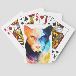 Jeu De Cartes Panther Wild Nature Animal Couleur Art Peinture
