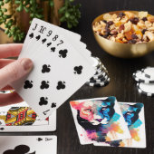 Jeu De Cartes Panther Wild Nature Animal Couleur Art Peinture (In Situ)