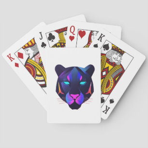 Jeu De Cartes Panthère Abstraite Logotype Minimaliste Luxe Mod