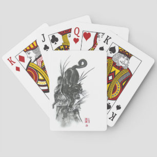 Jeu De Cartes Panthère Noire Descendant Art Jouer Cartes