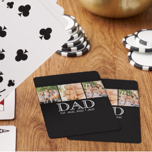 Jeu De Cartes Papa Établ. Blanc Gras Texte Minimal 3 Photos