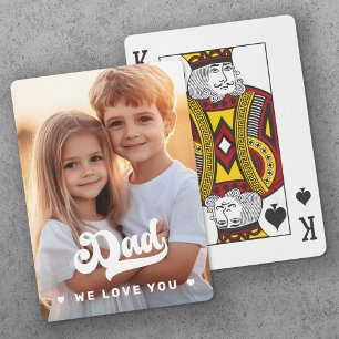 Jeu De Cartes Papa nous t'aimons photo cœurs texte fête des père