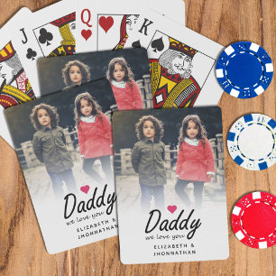 Jeu De Cartes Papa nous t'aimons Script Simple Photo de père 