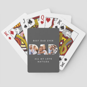 Jeu De Cartes Papa photo typographie moderne cadeau enfant
