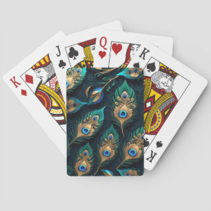 Jeu De Cartes Papercut Peacock Feathers Motif