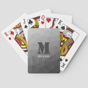 Jeu De Cartes Papier à motif de maillage géométrique gris clair