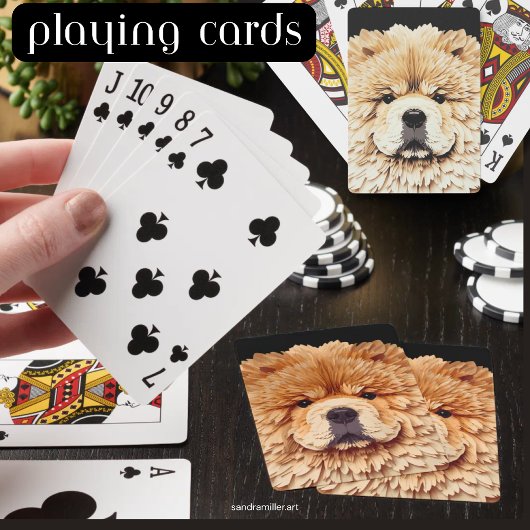 Jeu De Cartes PAPIER MIRAGE Chow Rouge