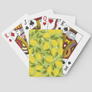 Jeu De Cartes Papier peint coloré citrons dessinés à la main