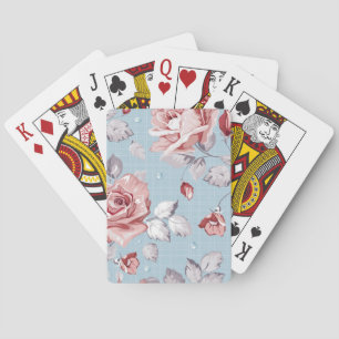 Jeu De Cartes Papier peint élégant motif de roses roses roses 2