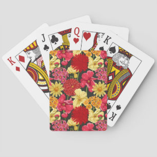Jeu De Cartes Papier peint floral en aquarelle