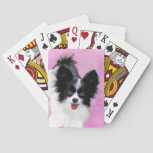 Jeu De Cartes Papillon (blanc et noir) Peinture - Chien Art