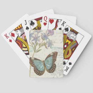 Jeu De Cartes Papillon bleu et Brown
