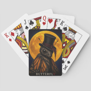 Jeu De Cartes Papillon Chapeau Haut de Forme Gothique Surréalist