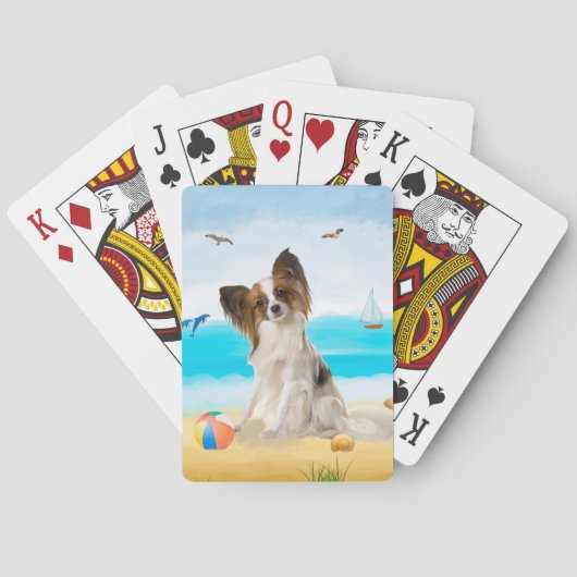 Jeu De Cartes Papillon Chien sur la Plage (dos)