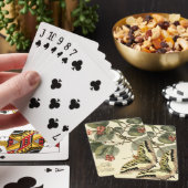 Jeu De Cartes Papillon et libellule à fleurs rouges (In Situ)