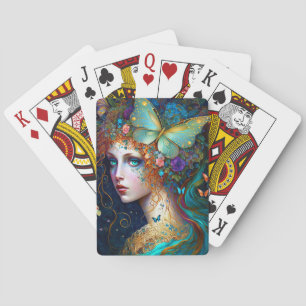 Jeu De Cartes Papillon Fairy Elf Lady Imaginaire Art