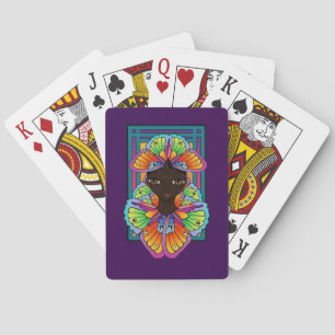 Jeu De Cartes Papillon Fille Jouer Cartes, Style : Poker