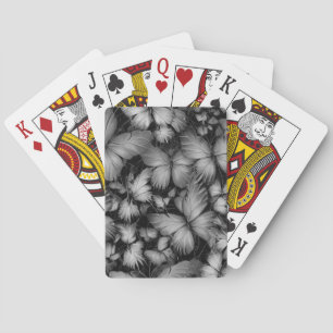 Jeu De Cartes Papillon gris imprimé