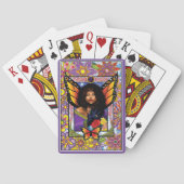 Jeu De Cartes Papillon monarque Fée Purple Floral (dos)