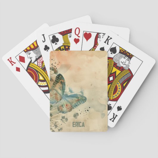 Jeu De Cartes Papillon personnalisable (dos)