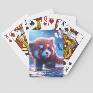 Jeu De Cartes Papillon rouge Panda Imaginaire mignon