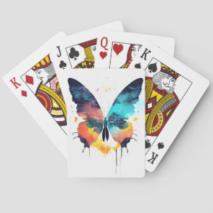 Jeu De Cartes Papillon Sauvage Nature Animal Couleur Art Peintur