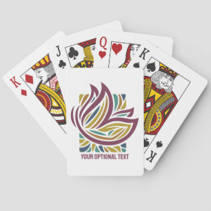 Jeu De Cartes Papillon stylisé Texte facultatif