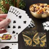 Jeu De Cartes Papillon sur fond noir (In Situ)